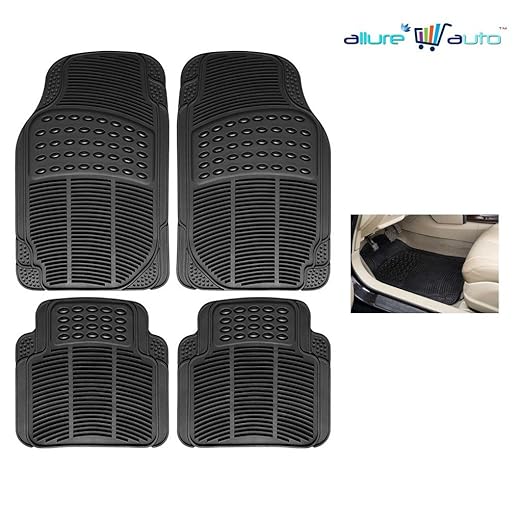 Allure Auto Black Rubber Floor Mat for Maruti Suzuki Alto 800 LXI