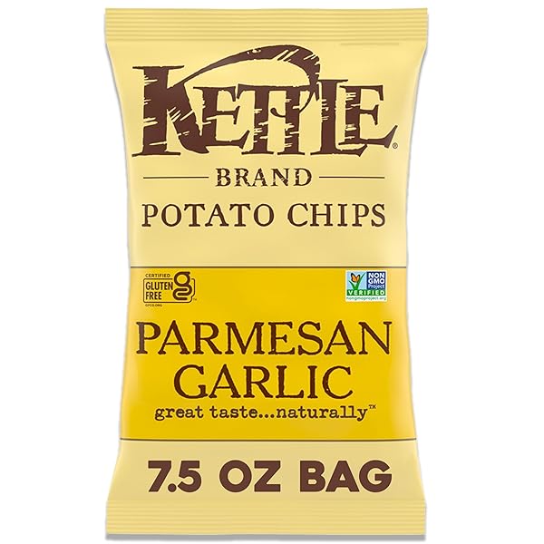 KETTLE BRAND POTATO CHIPS PARMESAN GARLIC KETTLE CHIPS, 7.5 OZ