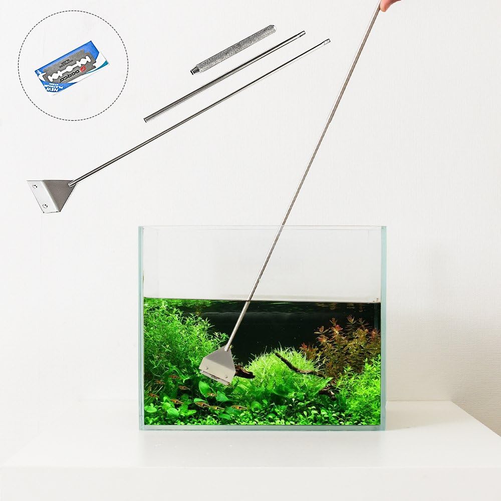 Amazon Hzfluo 水槽 スクレーパー プロレイザー 水槽 苔 コケ取り 苔スクレーパー 掃除 65cm 替え刃付10枚付き Hzfluo クリーナー 通販