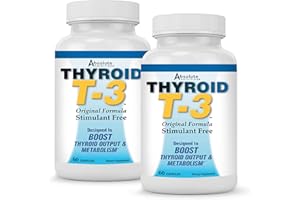 Absolute Nutrition Thyroid T3 Radical Metabolic Support for Women and Men, Energy and Focus, Healthy Thyroid Function, Natural Formula, Non-GMO, No Caffeine, 2 Pack 60 Servings, 120 Capsules