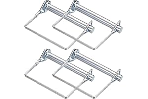 HYTEK Square Linchpin 5/16" x 3" (4 Pack) Carbon Steel Safety Locking pin, Wire Lock Cotter pin, Locking Retainer for Tractor