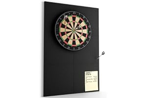Fluxynara Felt Dart Board Wall Protector Foldable Backboard for Standard Dart, Wall Protector with Adhesive Pads and Dartboard Accessories Kits | Home & Basement & Garage Use