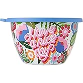 S'well Stainless Steel Salad Bowl Kit 64oz, Steffi Lynn x S'well, Comes with 2oz Mini Canister and Removable Tray for Organization, Leakproof, Easy to Clean, Dishwasher Safe