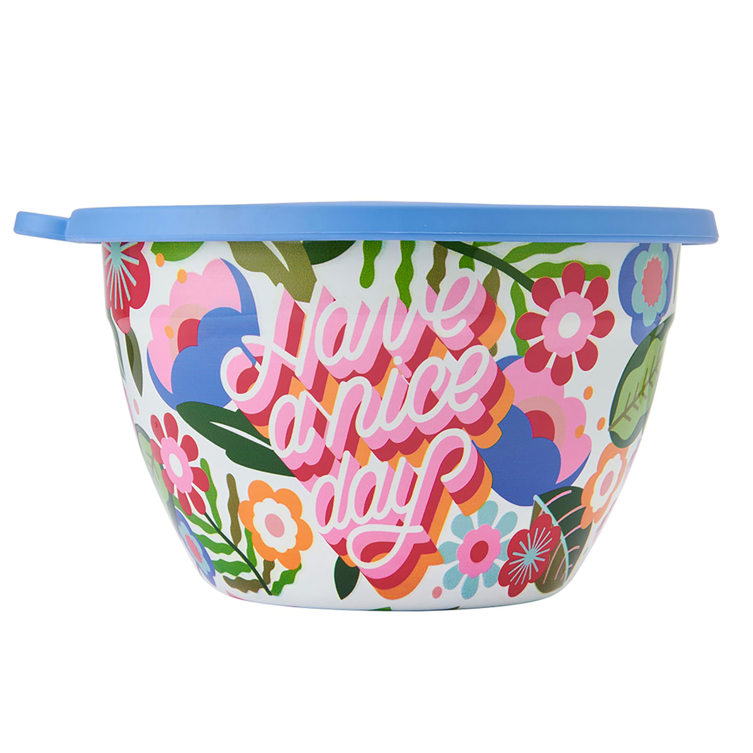 S'well Stainless Steel Salad Bowl Kit 64oz, Steffi Lynn x S'well, Comes with 2oz Mini Canister and Removable Tray for Organization, Leakproof, Easy to Clean, Dishwasher Safe Image