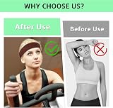 Sularpek 2 Pack Headbands Women Men Soft Stretchy Fabric Hair Band Black Brown view 4
