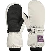 Mawjom Kids Skiing Gloves Winter Warm Waterproof Cold Weather Gloves for Outdoor Sports Girls Boys 6-12T