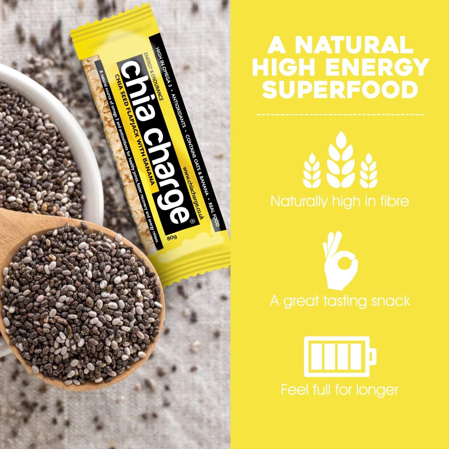 Mini and Big Flapjacks Pack, Chia Seeds, Energy Bar, Healthy Snack Bar, Bars, Running, Gym and Cycling Energy, No Nuts - Image 3