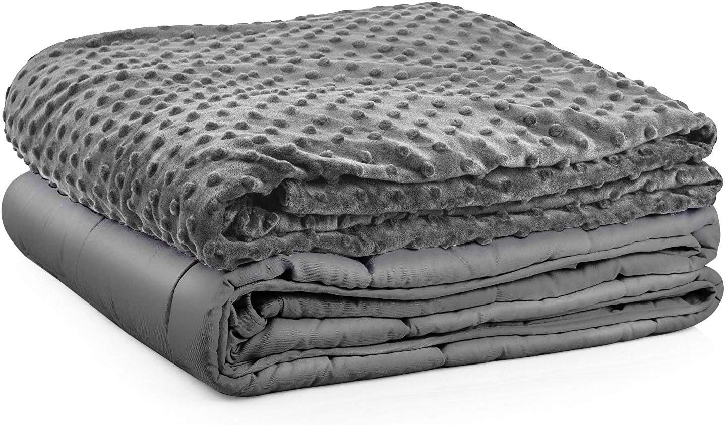 Premium Kids Weighted Blanket & Removable CoverDulcii 7 lbs Grey
