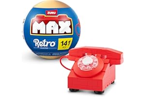 MAX BUILD MORE MAX Premium Retro Building Bricks Collection (Telephone) by ZURU, Building Bricks for Teens, Adults and Collectors. Build, Collect and Display Your Ultimate Collection of Retro Technology!