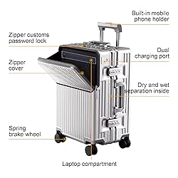 AIWEINY Zipperless Luggage, 22x14x9 Aviation