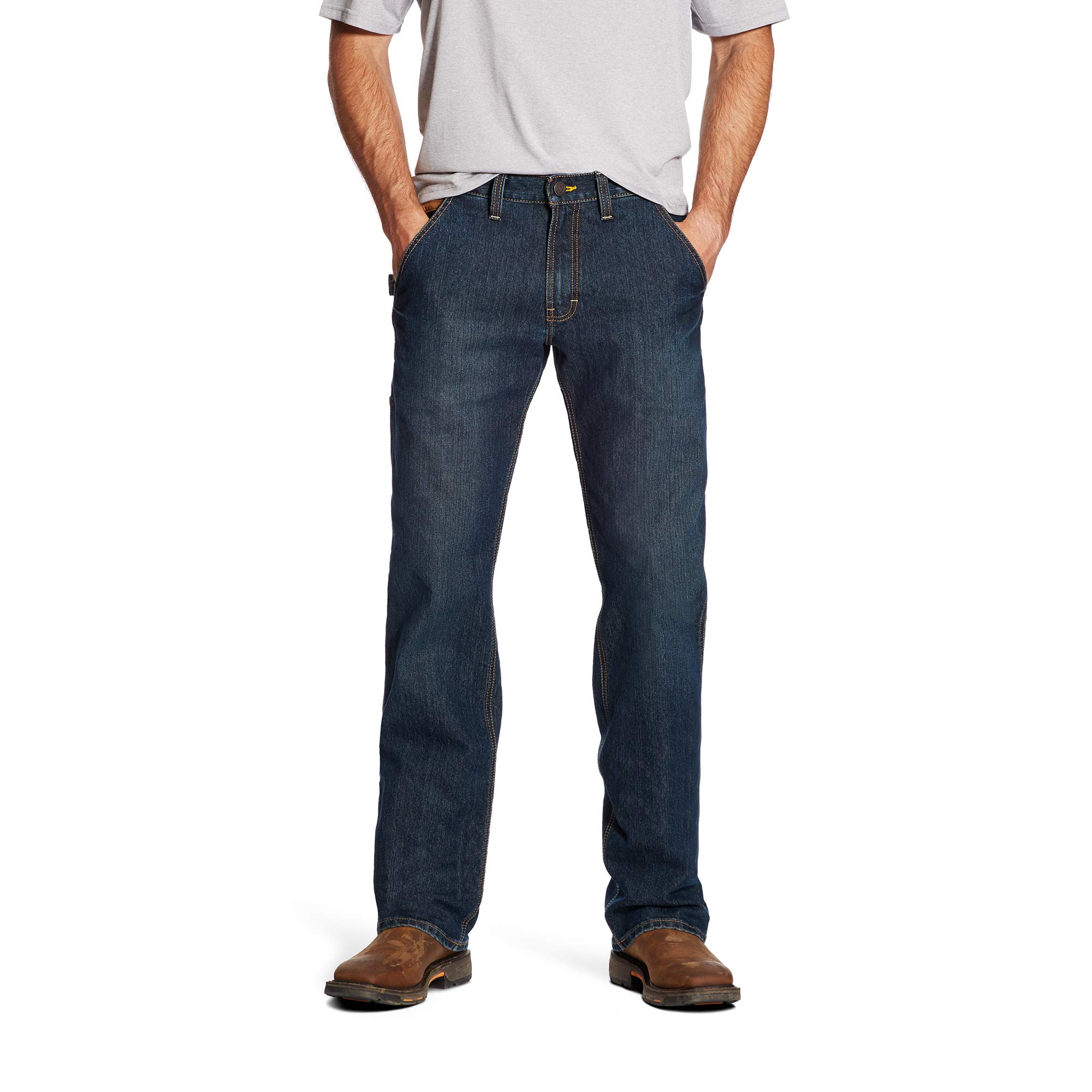 ARIAT Rebar M4 Relaxed DuraStretch Workhorse Boot Cut Jean, Phantom, 50W x 34L