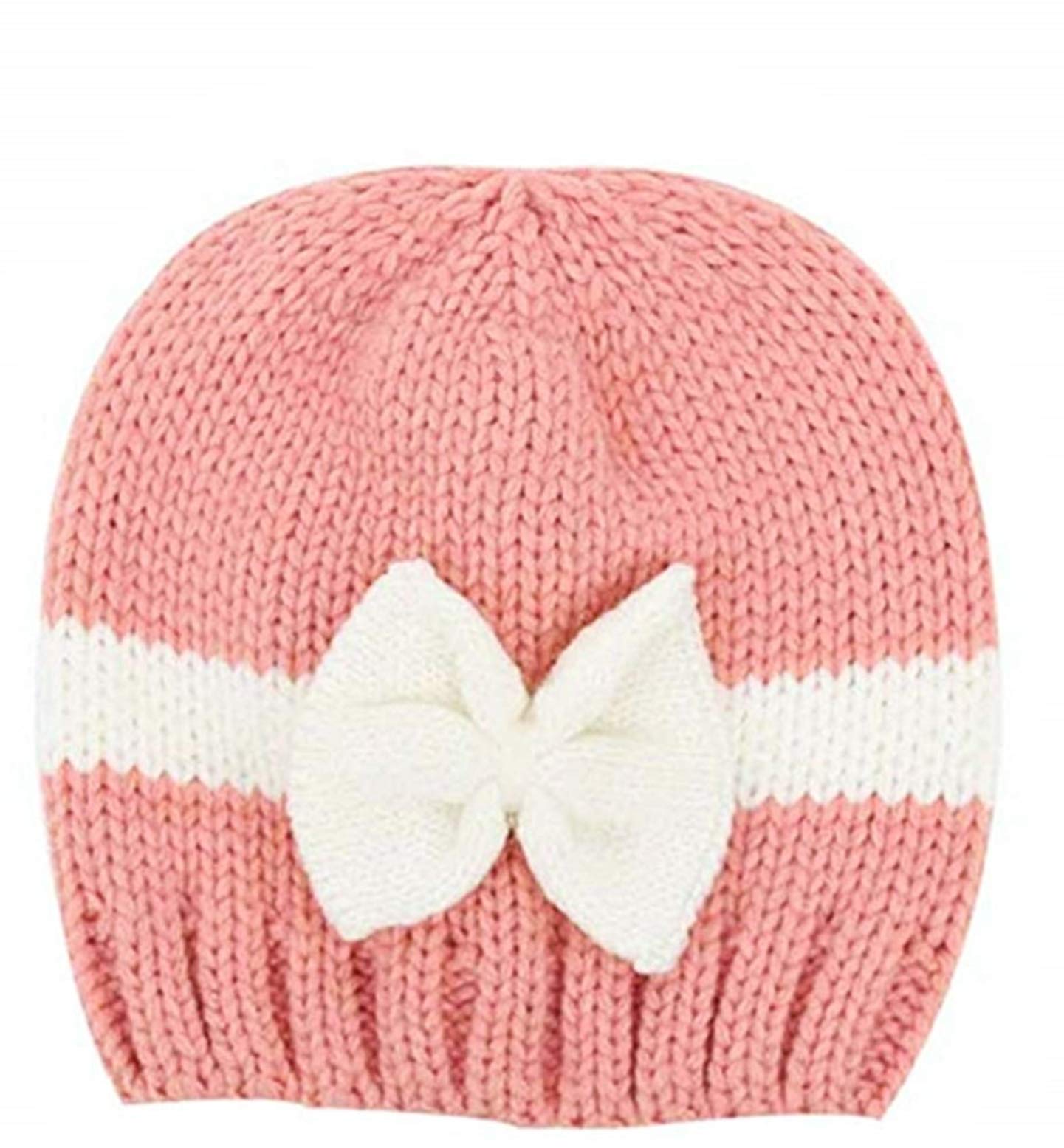 KIRALOVE Cappello neonata - cappellino per bimbi - fiocco - Caldo - Taglia unica - Colore rosa idea Regalo Originale - ottima qualità Bugs Bunny