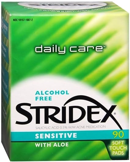 Stridex Daily Care Acne Pads with Aloe, Sensitive Skin - 90 ct - 2 pk