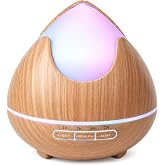 Pretmess 500ml Essential Oil Diffuser, Ultrasonic Humidifier | 14 LED Colors,4 Timer,2 Mist Modes,Waterless Auto-Off,Ultra-Quiet <25dB