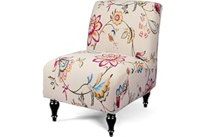 Liykimt Armless Accent Slipper Chair Cover Slipcover,Slipper Chair Without Arms Fabric Stretch Spandex Removable for Armless Chair Furniture Protector Covers for Living Dining Room