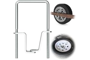 KOPKIO U-Bolt Style Tire Carrier, Trailer Spare Tire Mount Bracket, Trailer Tongue or Frame Mount, Fits 4 or 5 Lug Hole Rims, Holds 8-15 Inch