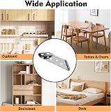 QINGHEC 12 Pcs Stainless Steel Corner Brackets Triangle Angle Furniture view 4