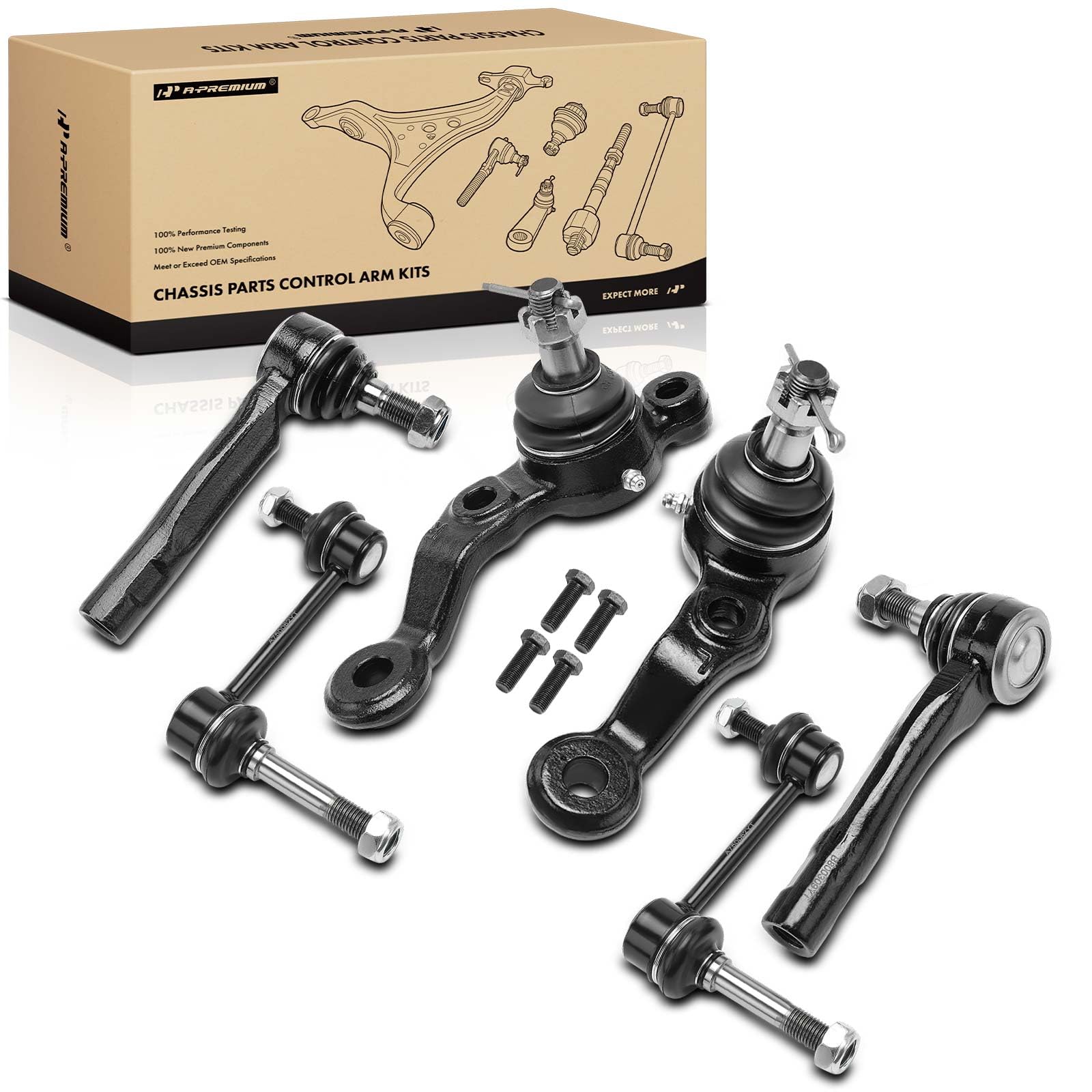 Photo 1 of A-Premium 6Pcs Front Suspension Kit, Sway Bar Link Lower Ball Joint Outer Tie Rod End, Compatible with Lexus IS300 2001-2005