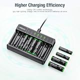 HiQuick 8 x AA Rechargeable Batteries with Charger Type-C 8 slots 2800mAh view 4
