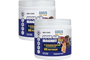 Gonzo Natural Magic Air Activated Charcoal - 2 Pack - for Litter Boxes Cages and Pet Beds 14 Ounce