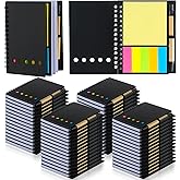 Qilery 50 Pack Lined Spiral Notebook Small Notepad and Pen Set Steno Pads Lined Notepad Black Pocket Notebook for Business Office School Supplies