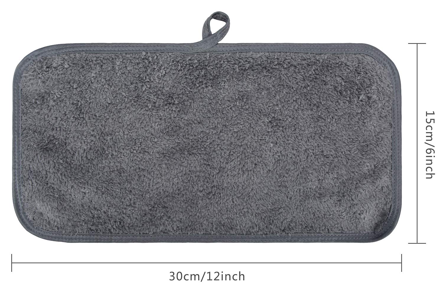 KinHwa Reusable Makeup Remover Cloths Soft Microfiber Face Cleansing Cloth Magically Remove Cosmetics Only with Water 6inch x 12inch 6 Pack Dark-Gray : Beauty