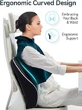 Travel Ease Ergonomic Lumbar Support Cushion Memory Foam Back Pillow Black view 3