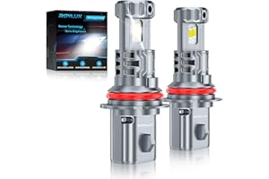 ROYLUX 9007/HB5 LED Bulb, Halogen Replacement Bulbs High/Low Beam Light, Wireless Plug and Play 24000LM 600% Super Brightness, 6000K Cool White, Pack of 2