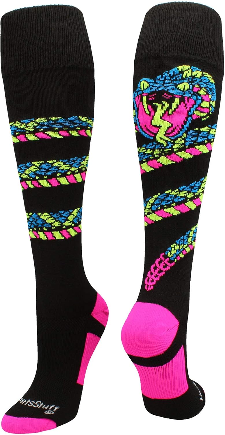 MadSportsStuff Crazy Snake Over The Calf Athletic Socks : Clothing