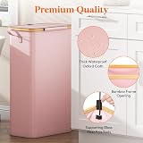 Lifewit Laundry Basket with Lid 75L Narrow Foldable with Removable Bag Pink view 7