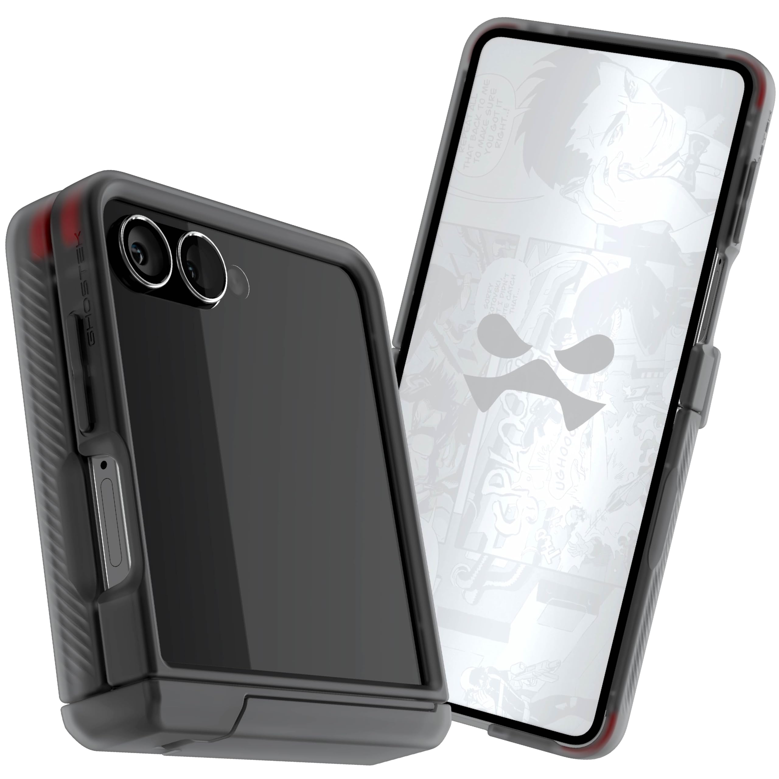 Photo 1 of Ghostek Covert Clear Galaxy Flip 7 Case with Built-in Kickstand, MagSafe and Full Hinge Protection Designed for 2025 Samsung Galaxy Z Flip7 (6.9") (Smoke)