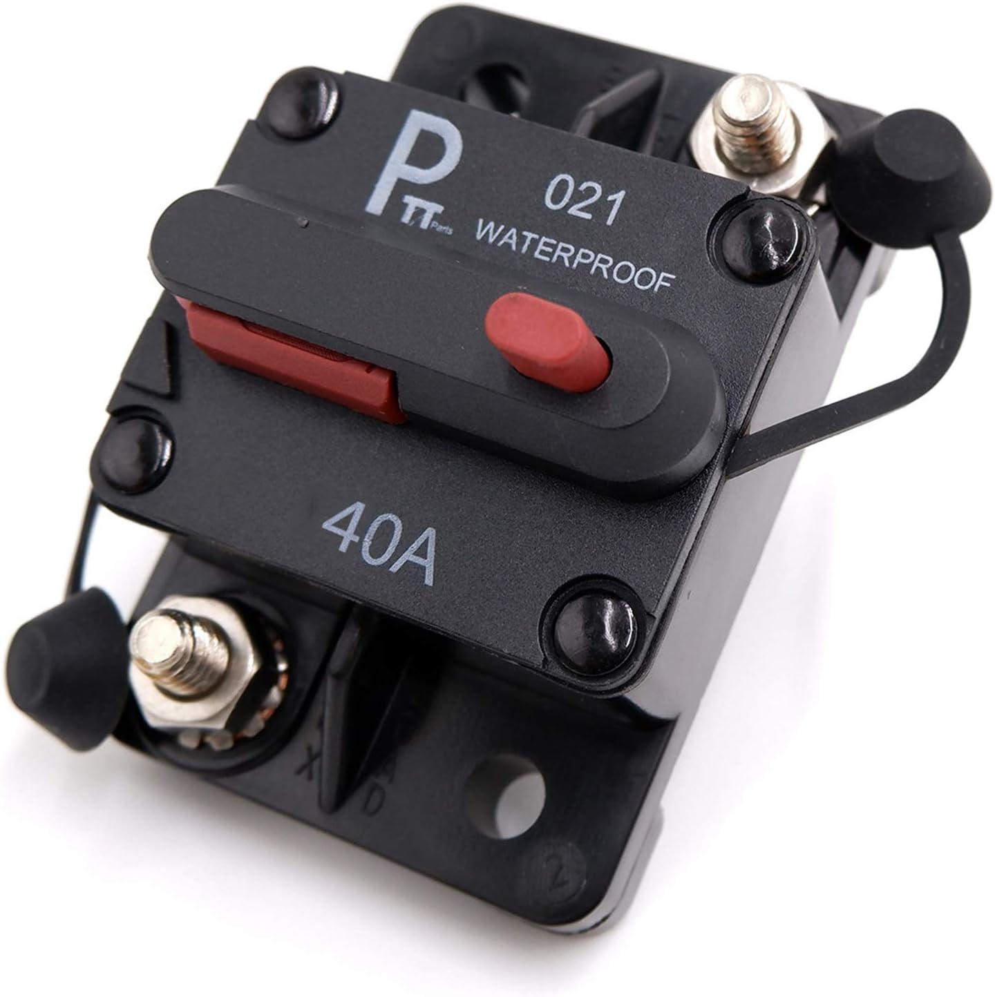parts PTT Hi-Amp 1/4'' studs Circuit Breaker 40 Amp 12V 48VDC Waterproof IP67 Thermal Battery Switchable Power Reset Inline Fuse Holder Protection for Marin RV Caravan Trailer Troller Bus Heavy Truck