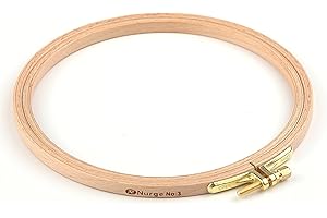 Nurge Premium Beech Wood Gold Clasp Embroidery Hoop 8mm (160mm = 6.29" ~ Approx 6")