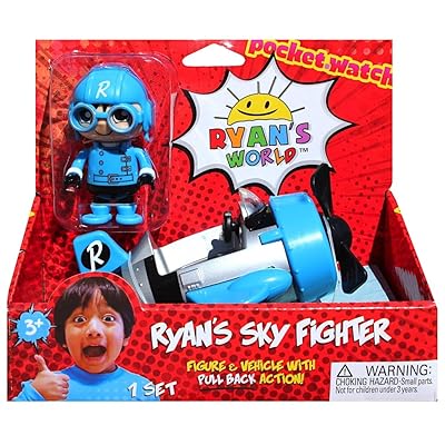 Ryan's Pull Back Sky Fighter Plane Figure 3&quot; World