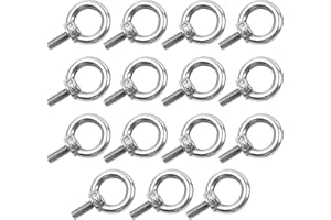 15pcs m5 Eye Bolt,Eye Screws 304 Stainless Steel Male Thread Lifting Ring Eye Bolts,Eye Bolts Heavy Duty,for Living Lifting a