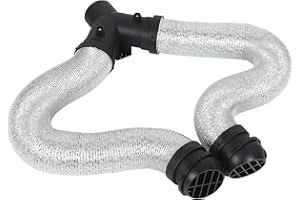 COPGGE 75mm Diesel Parking Heater Flexible Ducting Extension Hose Dual-Layer Warm Hot Air Duct with Vent Connector for Camper Trailer Auxiliary Chinese Diesel Heater 5KW 8KW