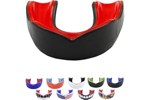 Oral Mart Adult Sports Mouth Guard (USA Flag & Vampire Fangs & 15 Best Colors) - Adult Mouthguard for Football, Boxing, Karate, Martial Arts, Rugby, MMA, Sparring, Hockey (Adult, Strapless)