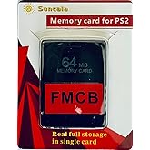 Suncala 64MB High-Speed Memory Card for PS2, Free Mcboot FMCB v1.953, Supports Game Backup from Hard Drive