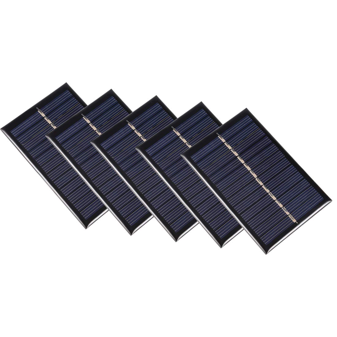 sourcing map 0.6W 6V Small Solar Panel Module DIY Polysilicon for Toys Charger 5Pcs