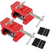 Cabinet Clamps, Cabinet Installation Cabinetry Clamps Face Frame Clamps Tools with Two Side Screws and Alignment Plate, 2 Pack, Up to 440 lbs Load Capacity, Red