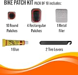 Mobi Lock 24Pcs Bike Patch Kit with Vulcanizing Fluid Rubber Cement Levers view 2