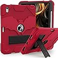 YIMIKOL Case for iPad 11 inch (A16) 2025/10th Generation Case Kids 10.9 inch 2022, Slim Heavy Duty Shockproof Rugged Protective Cover with Built-in Stand for iPad 11th/10th for Kids, Red+Black
