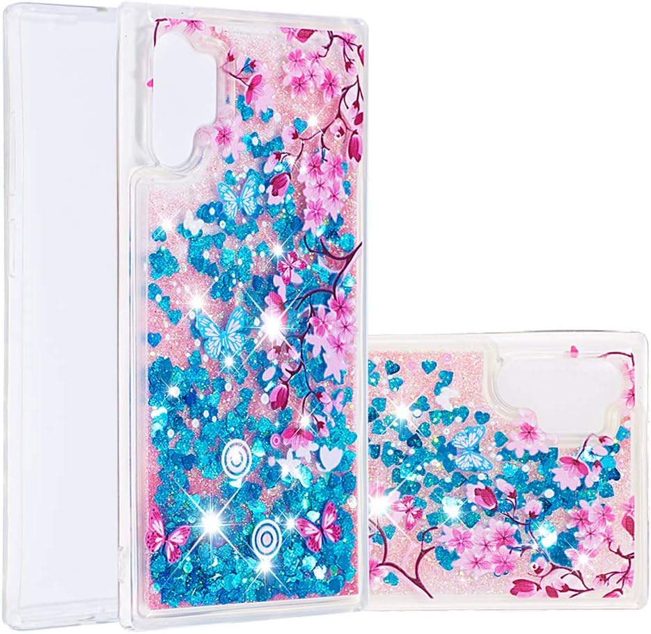 Galaxy Note 10+ Pro/Plus/5G Case,ZERMU Bling Luxury Quicksand Flowing Luxury Glitter Waterfall Fusion Moving Liquid Sparkling TPU Bumper Protection Cover for Samsung Galaxy Note 10+ Pro/Plus/5G 6.8"
