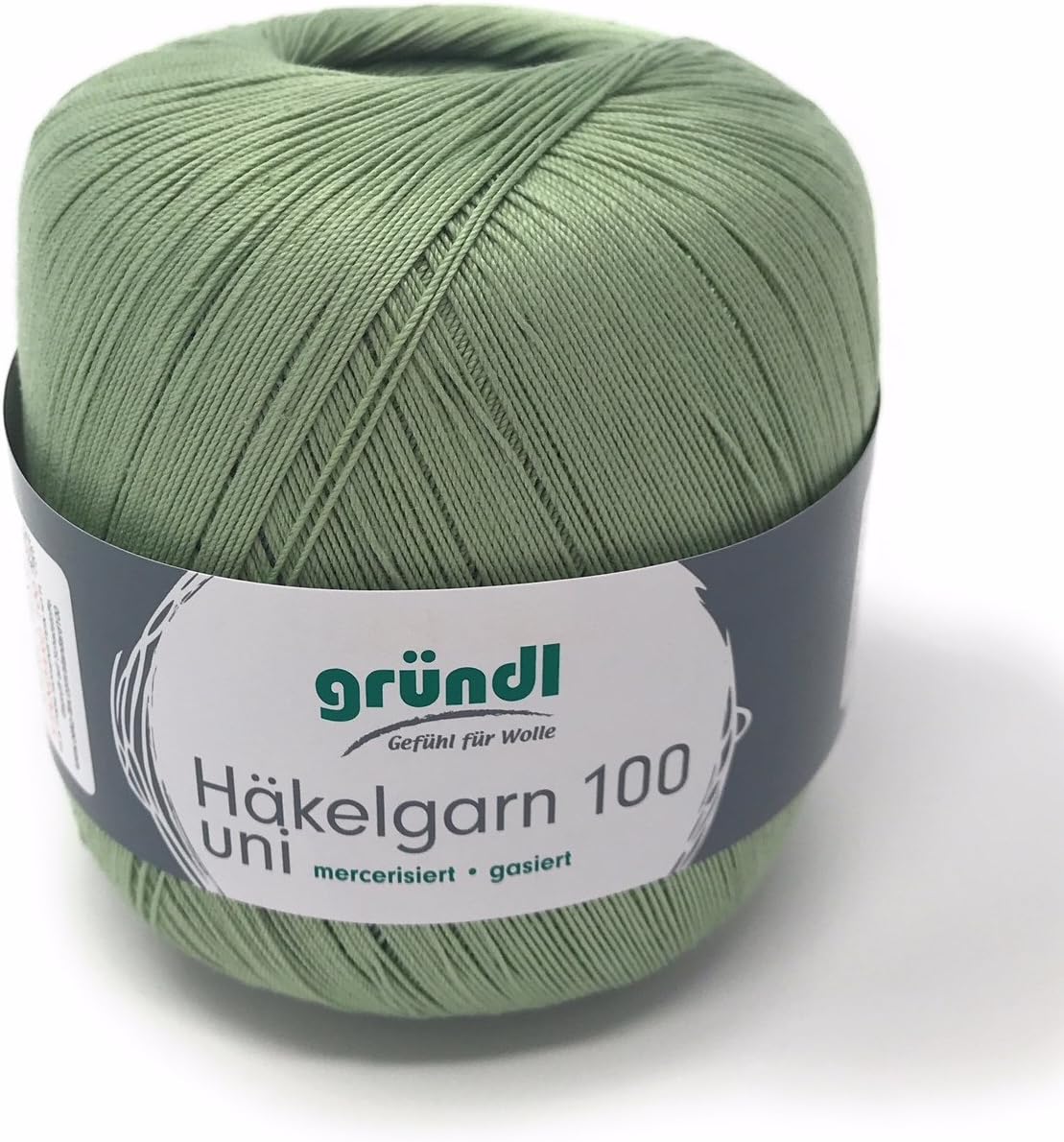 Häkelgarn 100 Gramm Baumwolle-Filet-Garn häkeln - Farbe lind-grün_123
