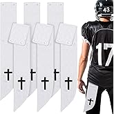 Simgoing 6 Count Football Towel Christian Cross Dries Hands Thin Sports Towel with Hook and Loop Closure Football Accessories (Cross)