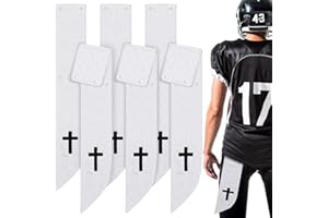 Simgoing 6 Count Football Towel Christian Cross Dries Hands Thin Sports Towel with Hook and Loop Closure Football Accessories (Cross)