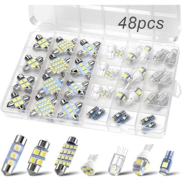 18-LED COB Car Interior Dome Plate Lights White Bulb BA9S