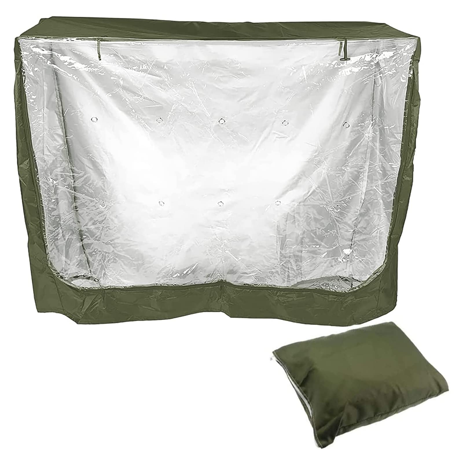 Universal Double Hutch Cover, Moisture Resistant Rabbit Hutch Cover for Dustproof Hutch Cover for Rubbits, Cats, Hamster, Kitten, Pets House Accessories-Army green 122 * 50 * 105cm