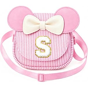 Birthday Gifts for Girls Age 3-7, Personalized Initial Crossbody Purse Bag for Kids, Toddler Sling Bag for Little Girls
