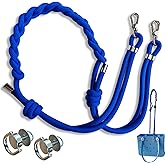 Royal Blue Purse Straps Replacement Crossbody, 8mm Paracord Adjustable Hand Woven Bag Strap with Button Accessories Braided Rope Cross Body Shoulder Strap for Women Bogg Bags,Handbags,Tote Bags,Beach